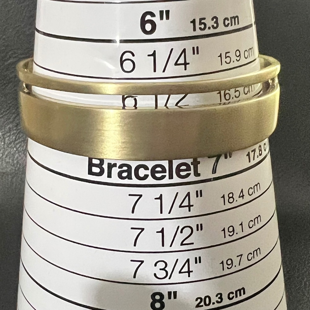 Jen Atkin x Chloe + Isabel Matte Gold Split Cuff Bracelet 6.5 Minimalist Y2K - Picture 4 of 6